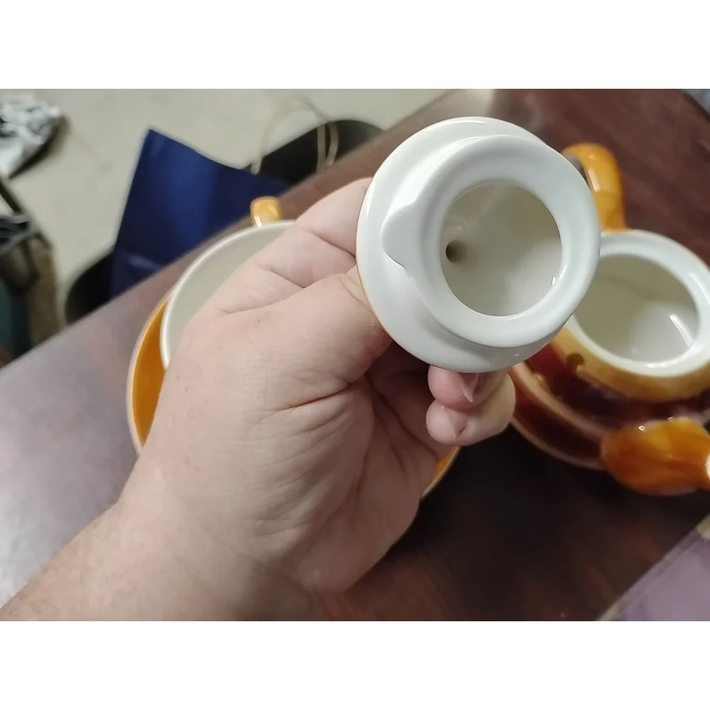 Rare Theodor Maass Safari Teapot Tea Cup Saucer Set Ceramic Germany